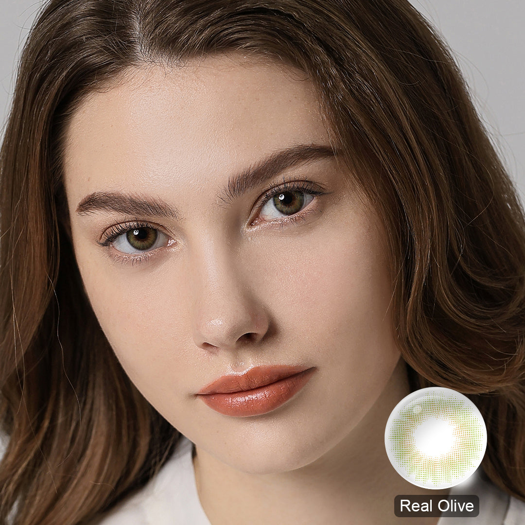 Spanish Real Olive Coloured Contacts | Yearly