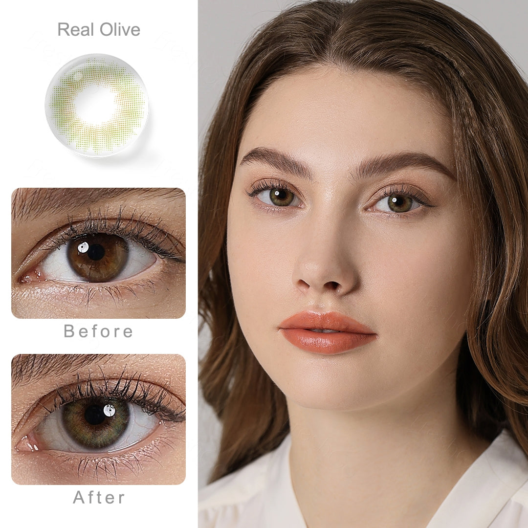 Spanish Real Olive Colored Contacts - Image 2 | Colored Contacts | FreshGo