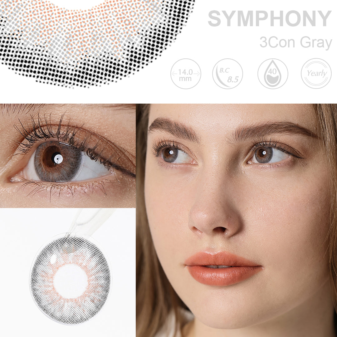 Symphony 3Con Gray Coloured Contacts | Yearly
