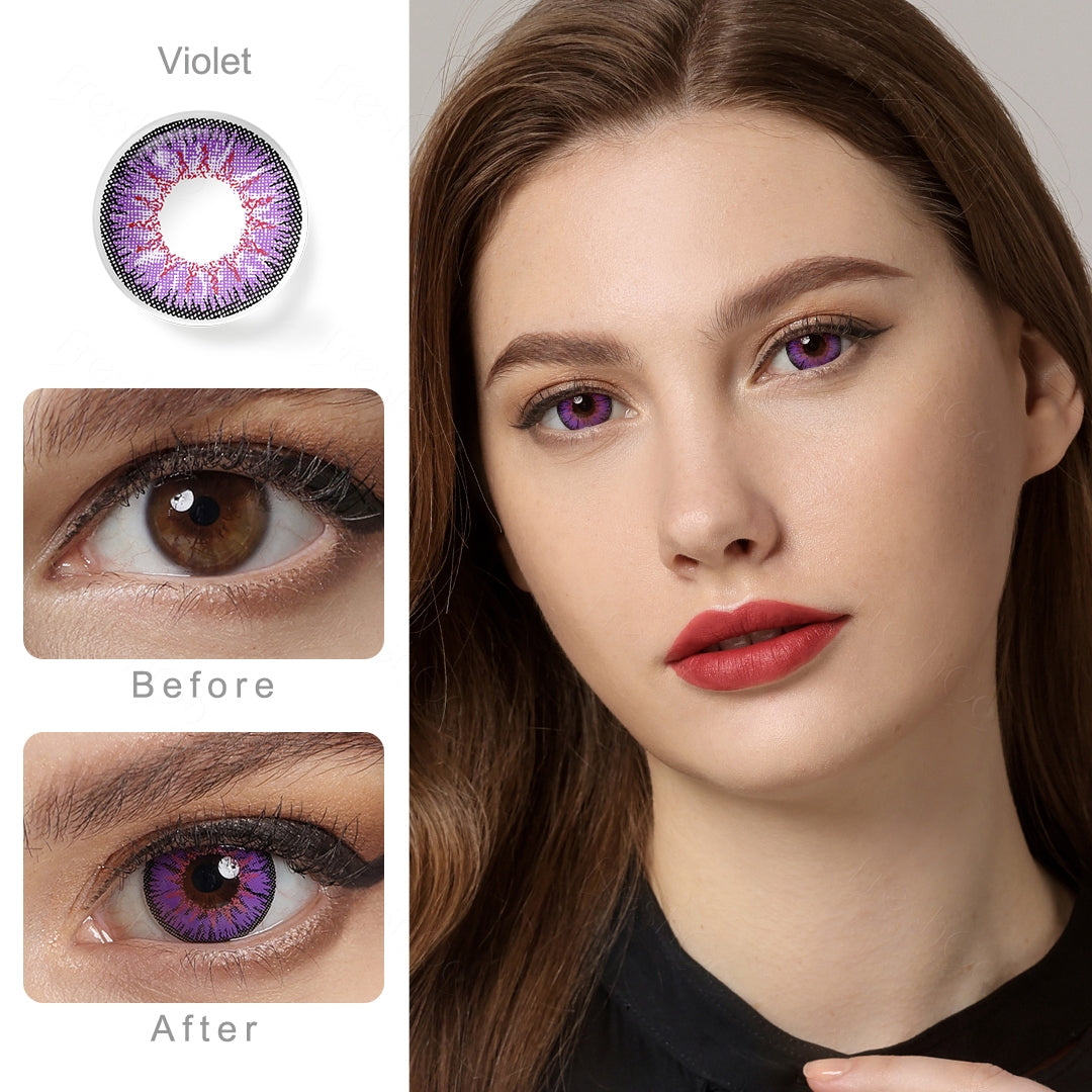 Nonno Violet Purple Colored Contacts - Image 2 | Colored Contacts | FreshGo