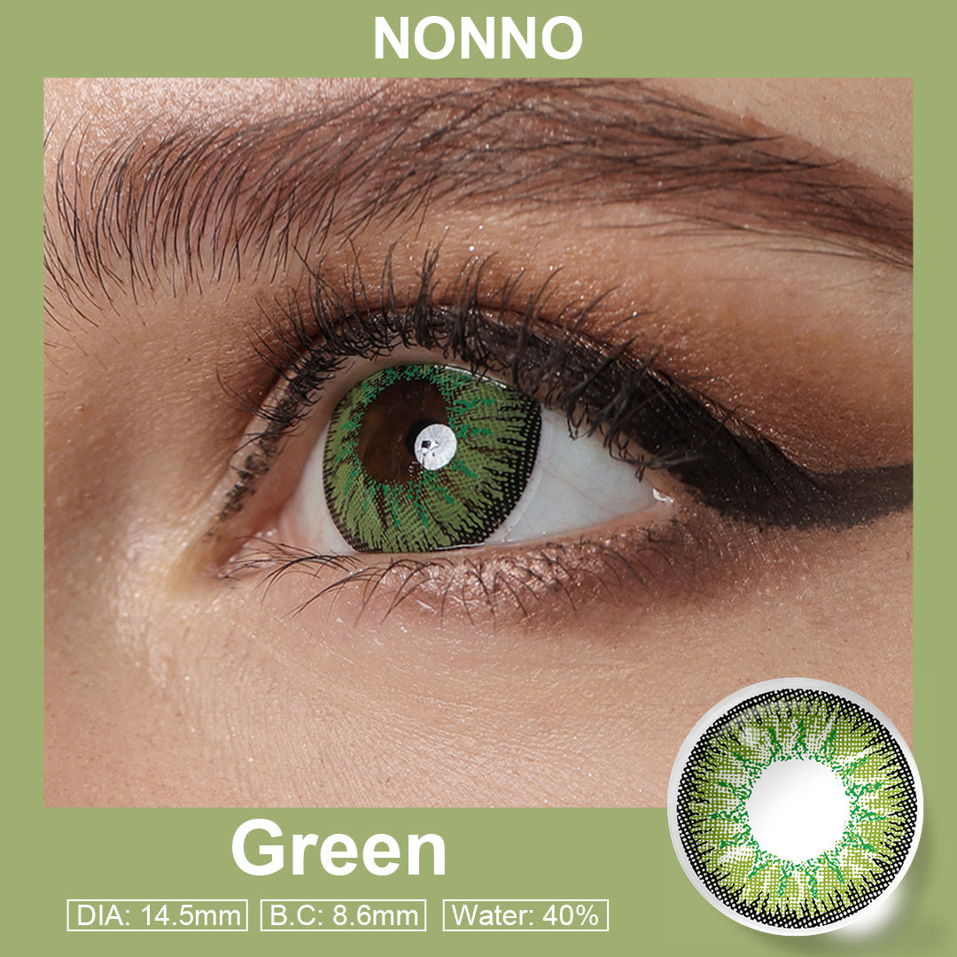 Nonno Forest Green Coloured Contacts | Yearly