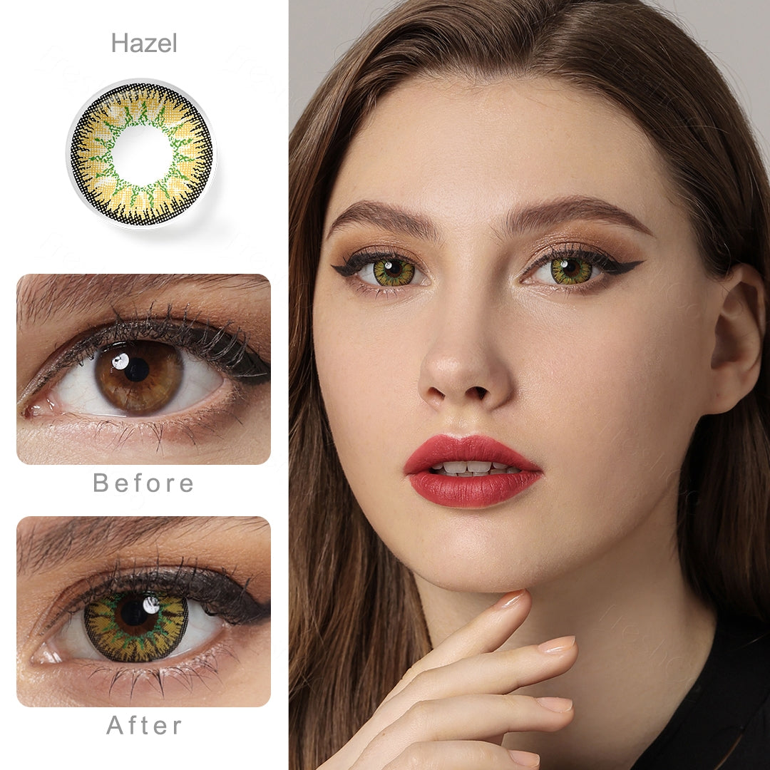 Nonno Hazel Yellow Colored Contacts - Image 2 | Colored Contacts | FreshGo