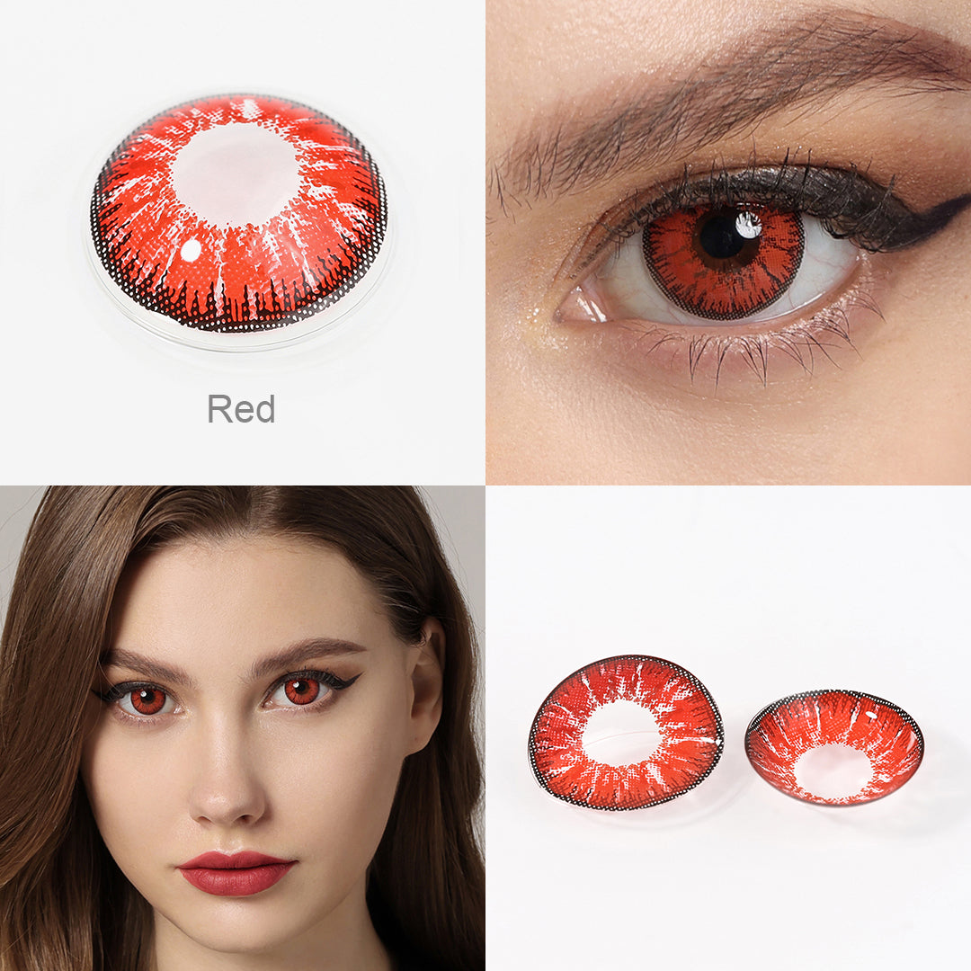 Nonno Deep Red Colored Contacts - Image 3 | Colored Contacts | FreshGo