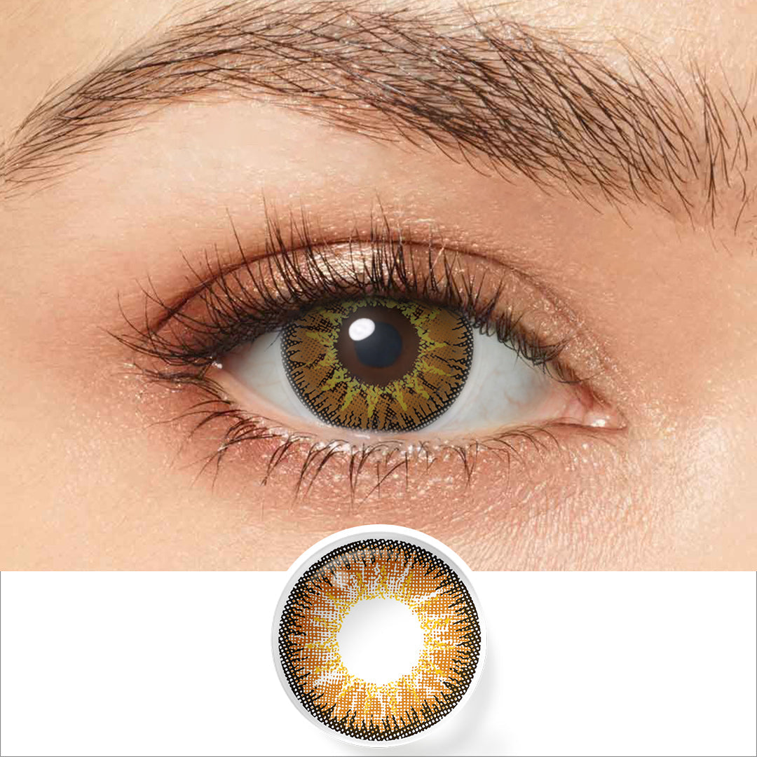 Nonno Sparkle Brown Coloured Contacts | Yearly