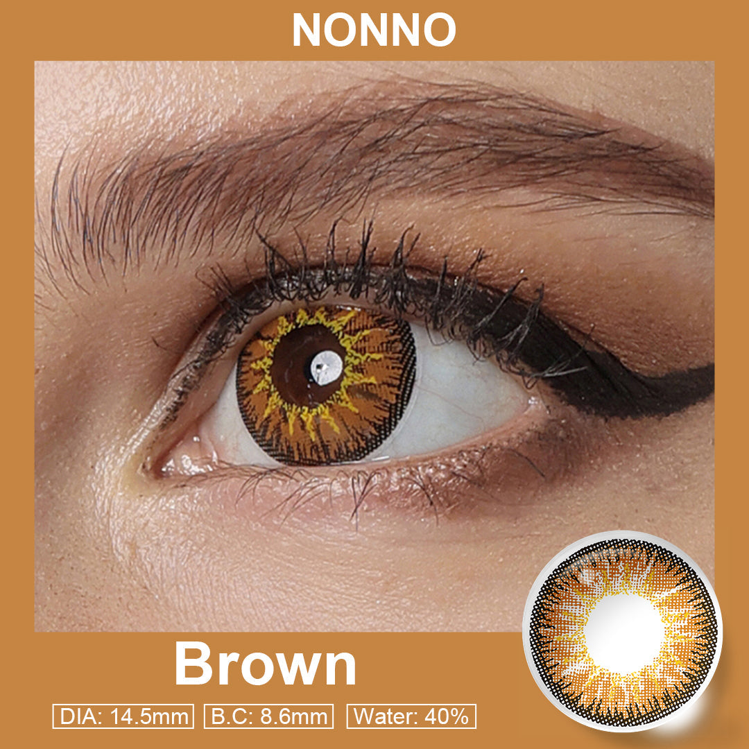 Nonno Sparkle Brown Coloured Contacts | Yearly
