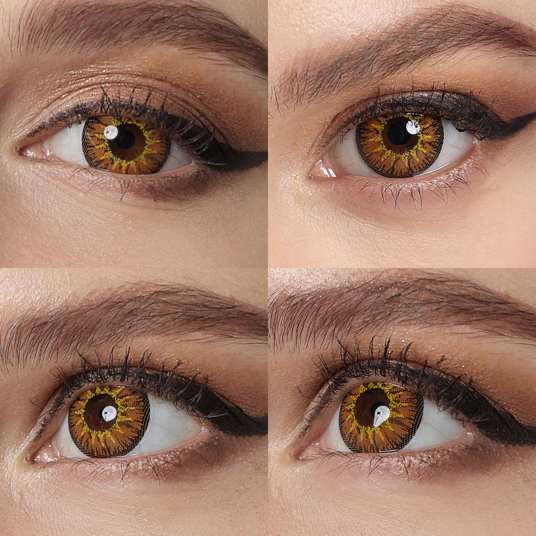 Nonno Sparkle Brown Coloured Contacts | Yearly