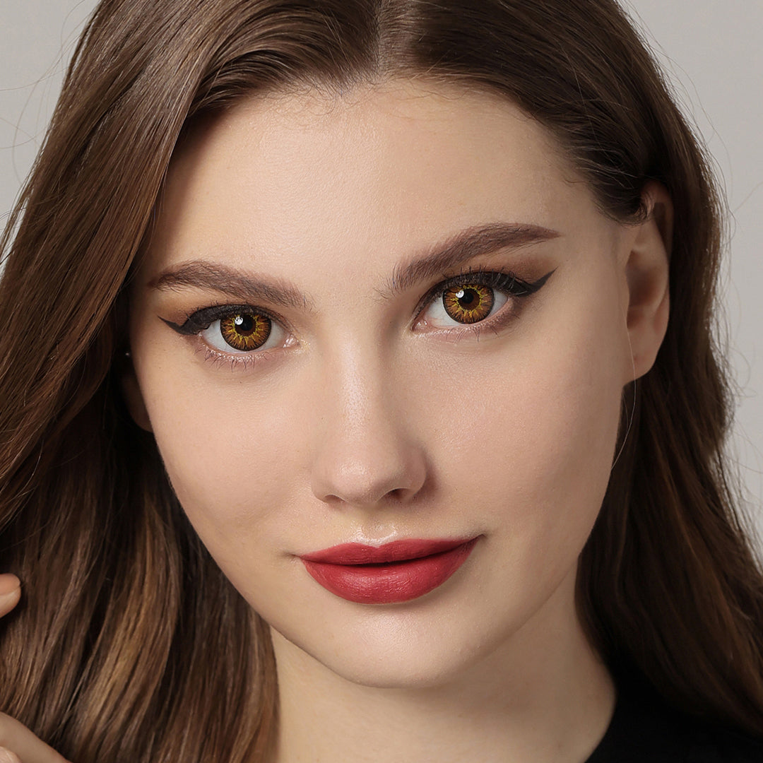 Nonno Sparkle Brown Coloured Contacts | Yearly