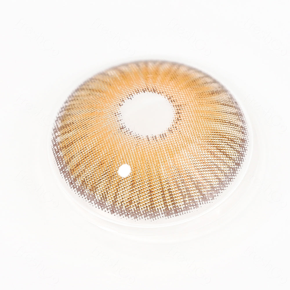 fiesta brown colored contacts with real shot