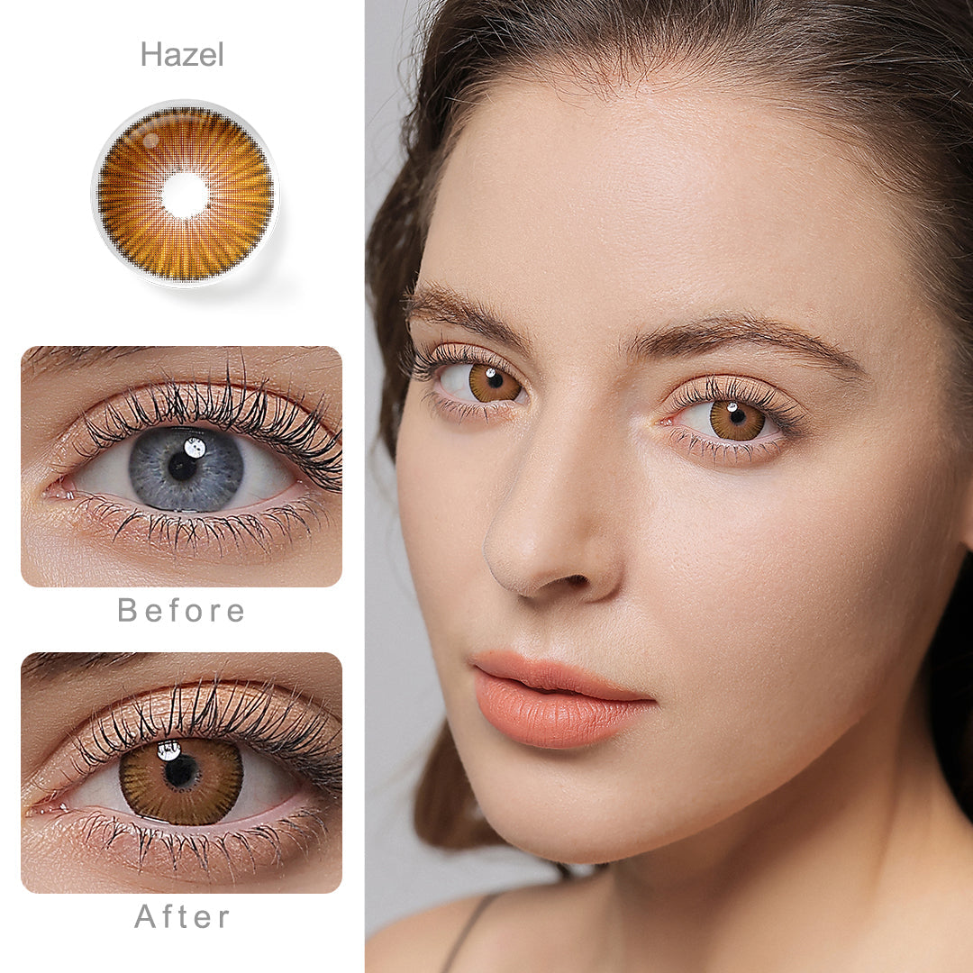 Fiesta Hazel Coloured Contacts | Yearly