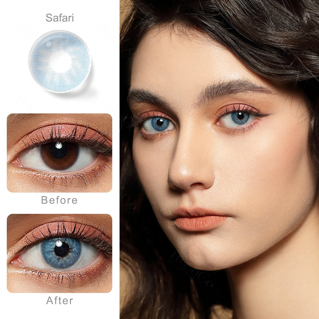 Safari Blue Colored Contacts - Image 2 | Colored Contacts | FreshGo