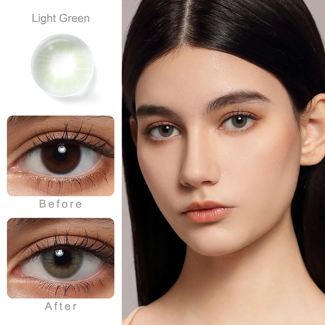 Cloud Light Green Coloured Contacts | Yearly