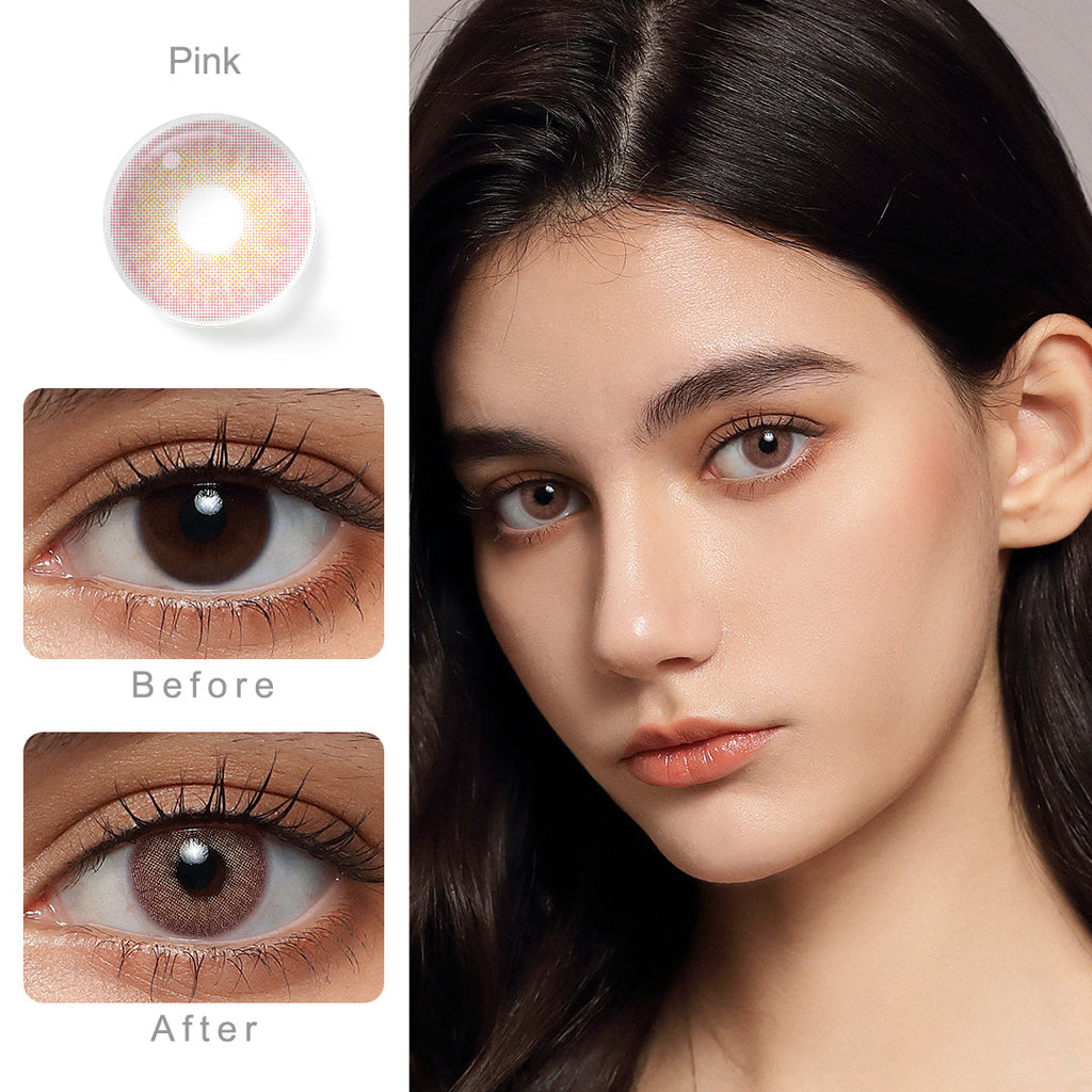 Cloud Pink Coloured Contacts | Yearly