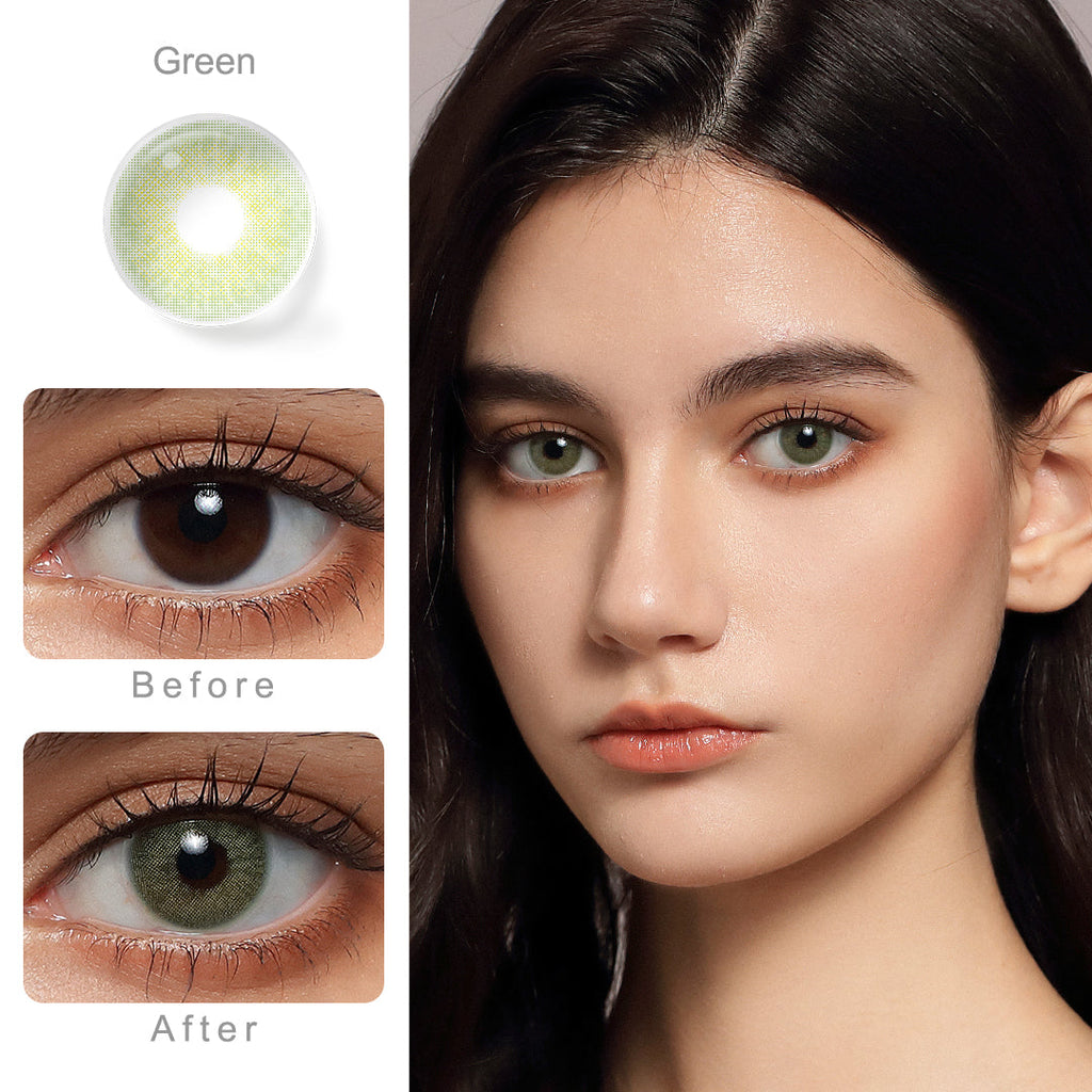 Cloud Green Coloured Contacts | Yearly