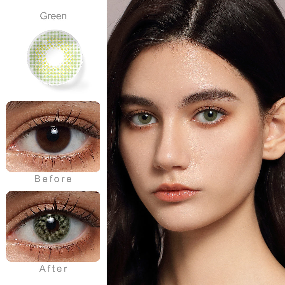 Cloud Green Coloured Contacts | Yearly
