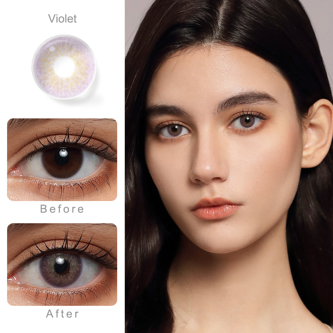 Cloud Violet Coloured Contacts | Yearly