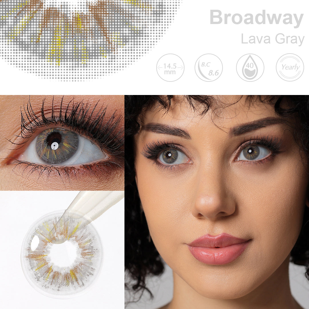 Broadway Lava Gray Coloured Contacts | Yearly