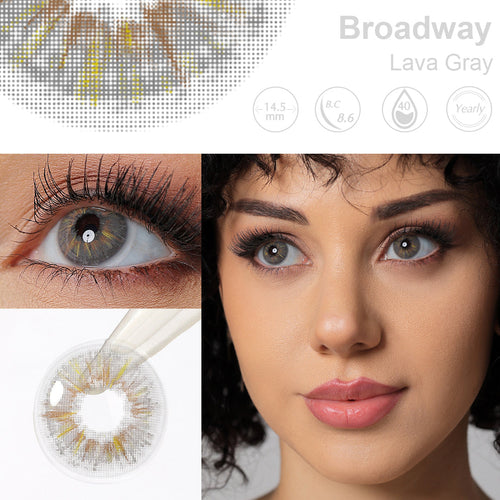 Broadway Lava Gray Coloured Contacts | Yearly
