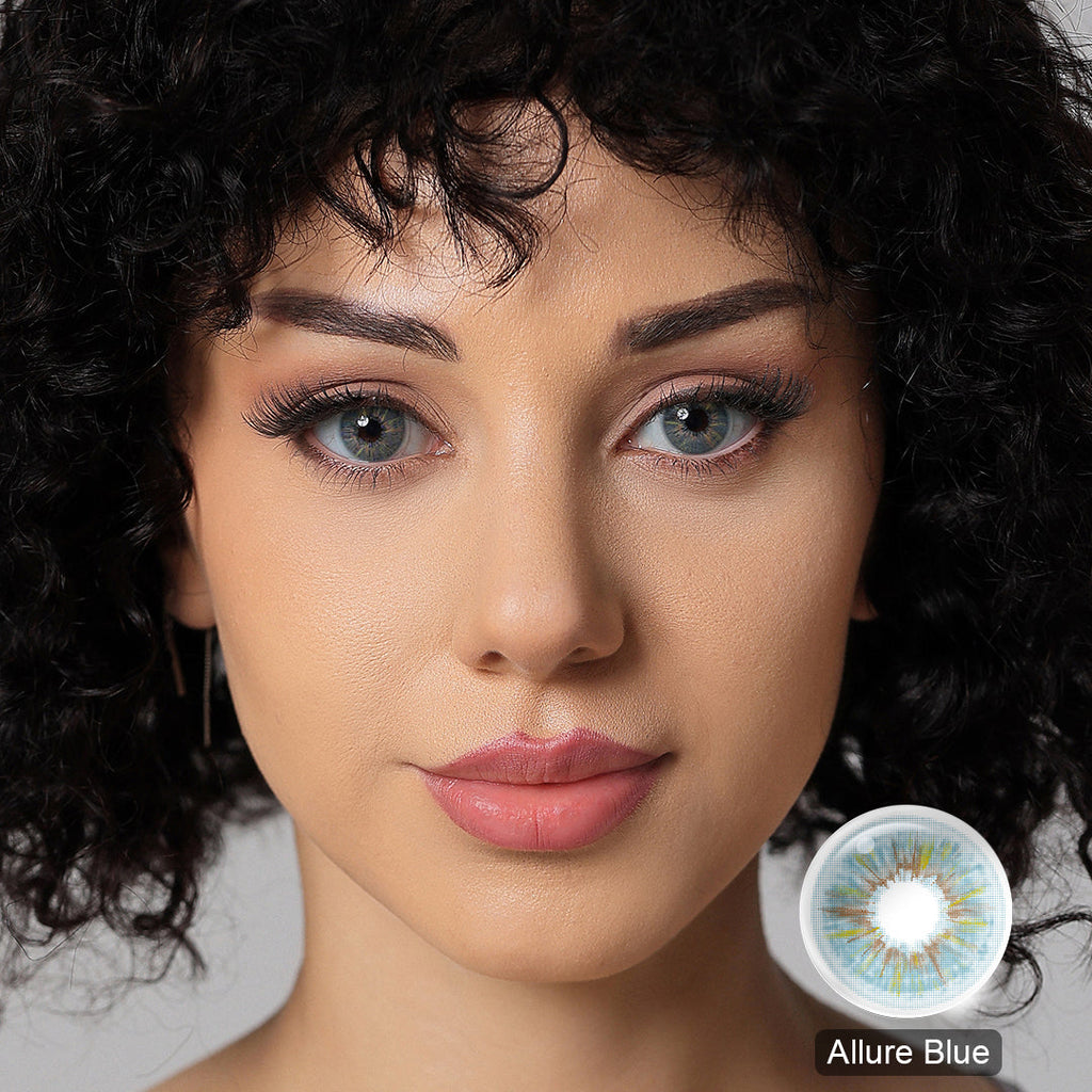 Broadway Allure Blue Coloured Contacts | Yearly
