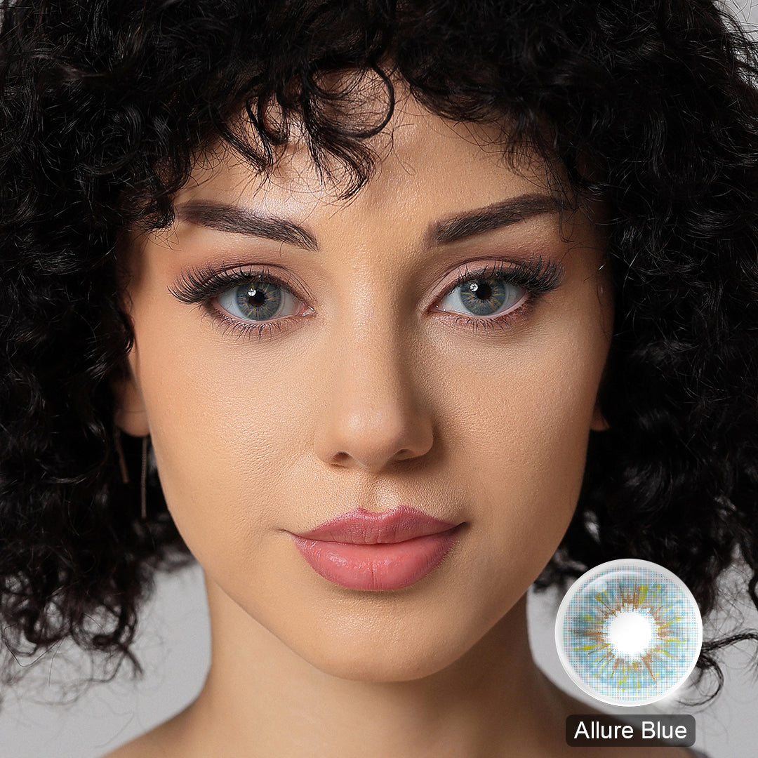 Broadway Allure Blue Coloured Contacts | Yearly
