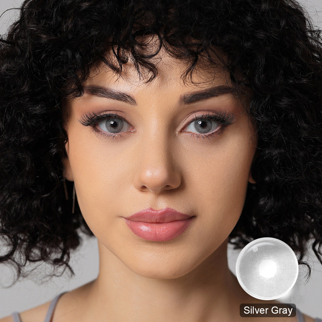 Broadway Silver Gray Coloured Contacts | Yearly