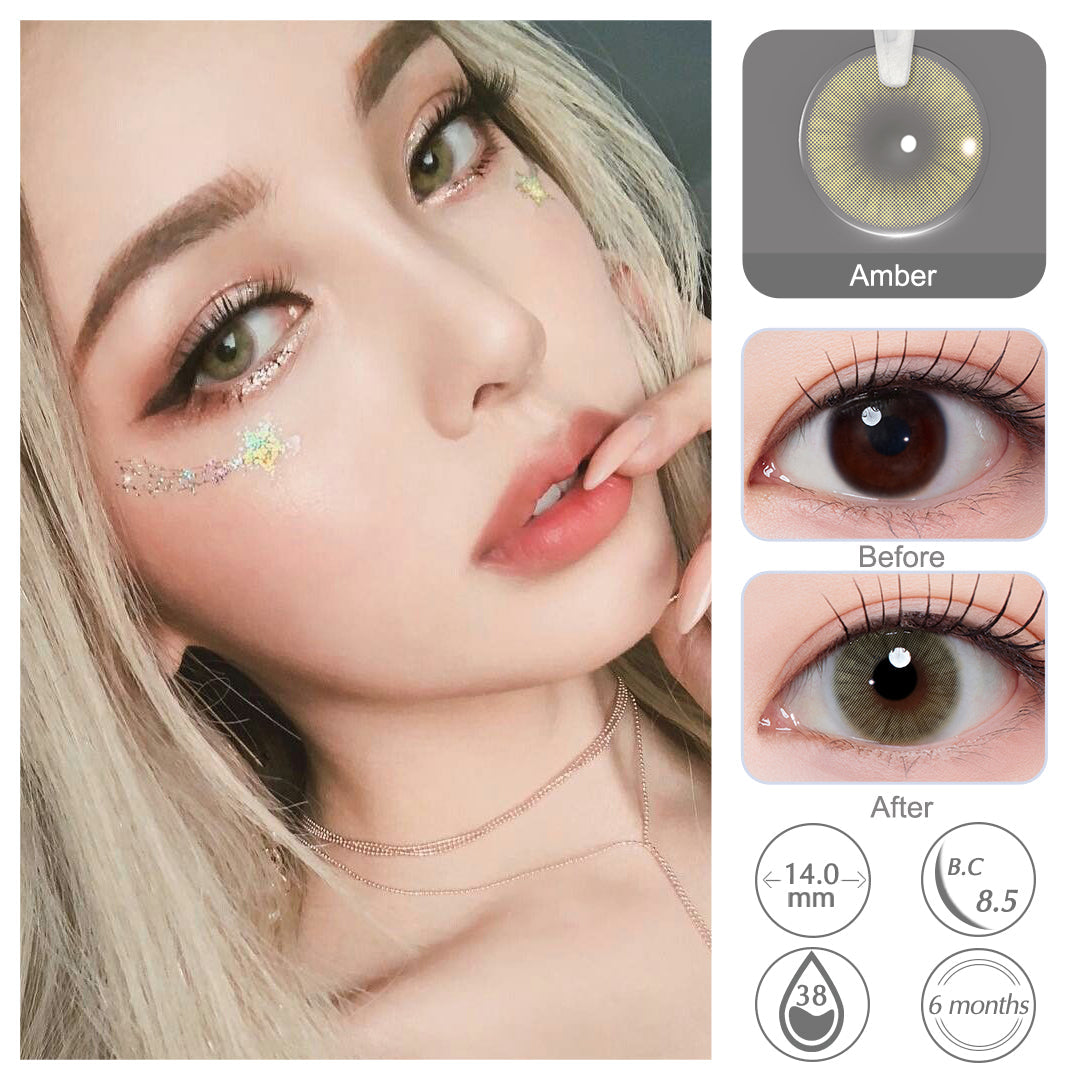 Queen Amber Colored Contacts - Image 2 | Colored Contacts | FreshGo