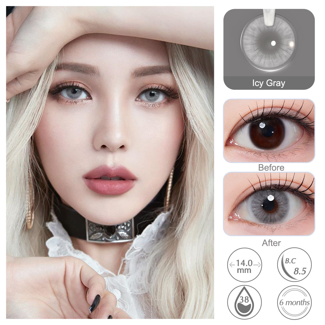 Queen Icy Gray Colored Contacts - Image 2 | Colored Contacts | FreshGo