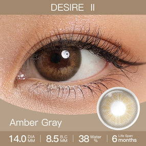 Desire Amber Gray Colored Contacts | Colored Contacts | FreshGo