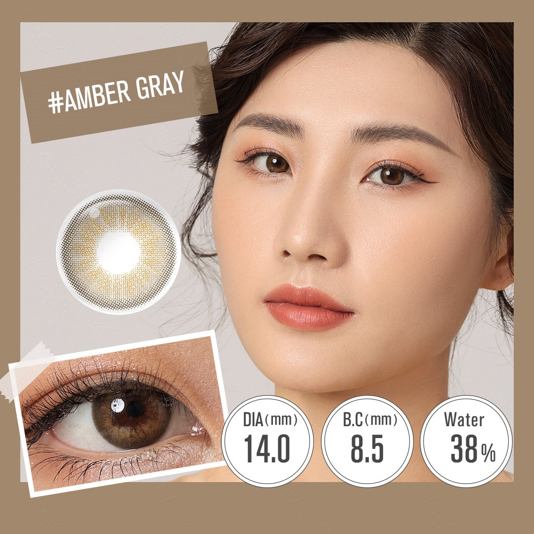 Desire Amber Gray Colored Contacts - Image 3 | Colored Contacts | FreshGo