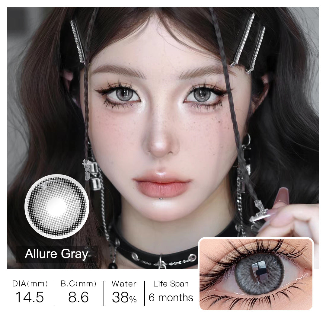 Diamond N Allure Gray Colored Contacts - Image 4 | Colored Contacts | FreshGo