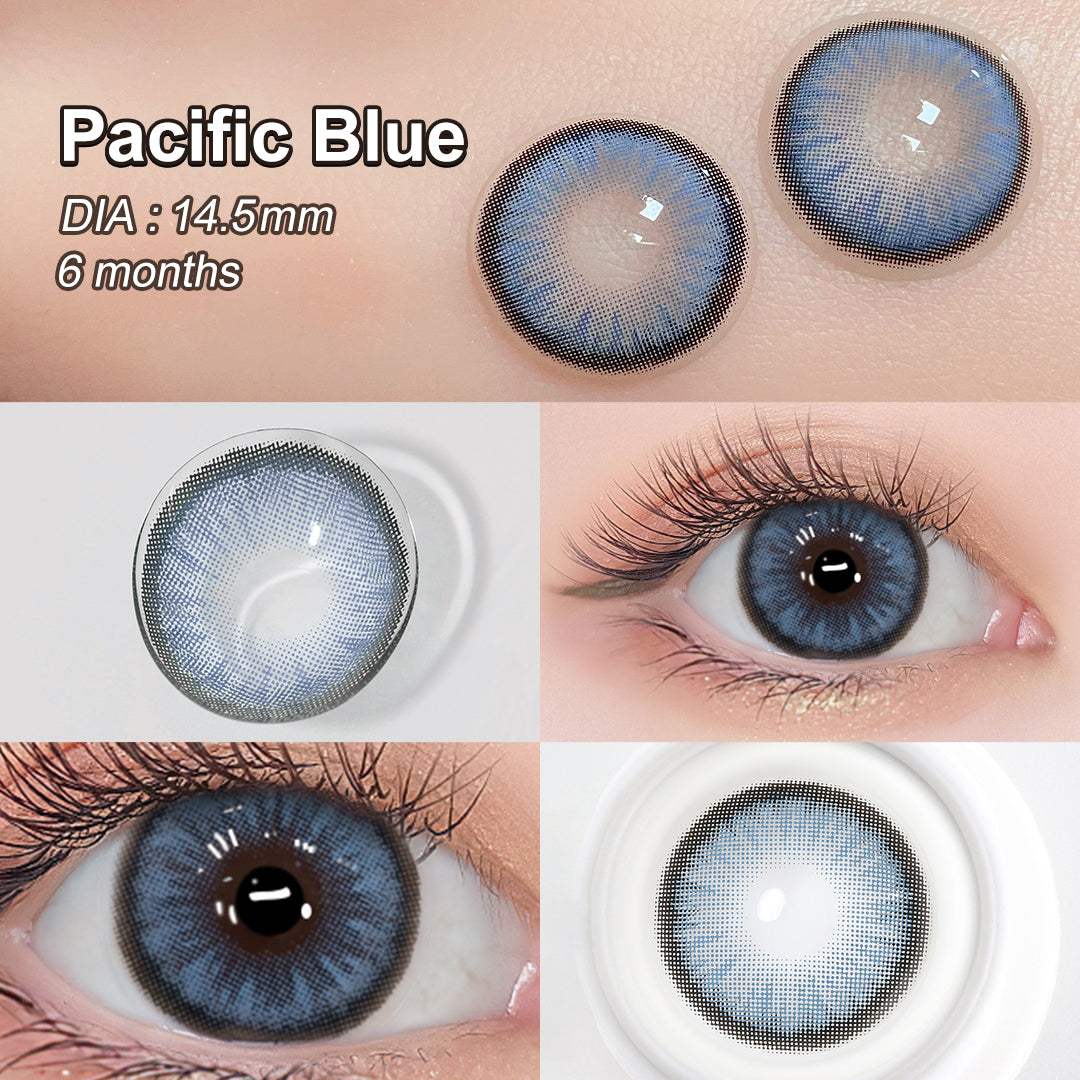 Diamond N Pacific Blue Colored Contacts - Image 3 | Colored Contacts | FreshGo