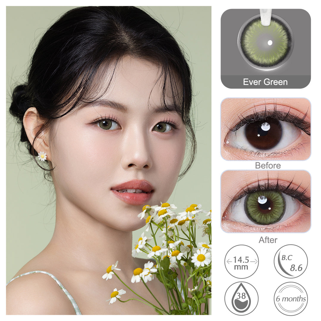 Diamond N Ever Green Colored Contacts - Image 2 | Colored Contacts | FreshGo