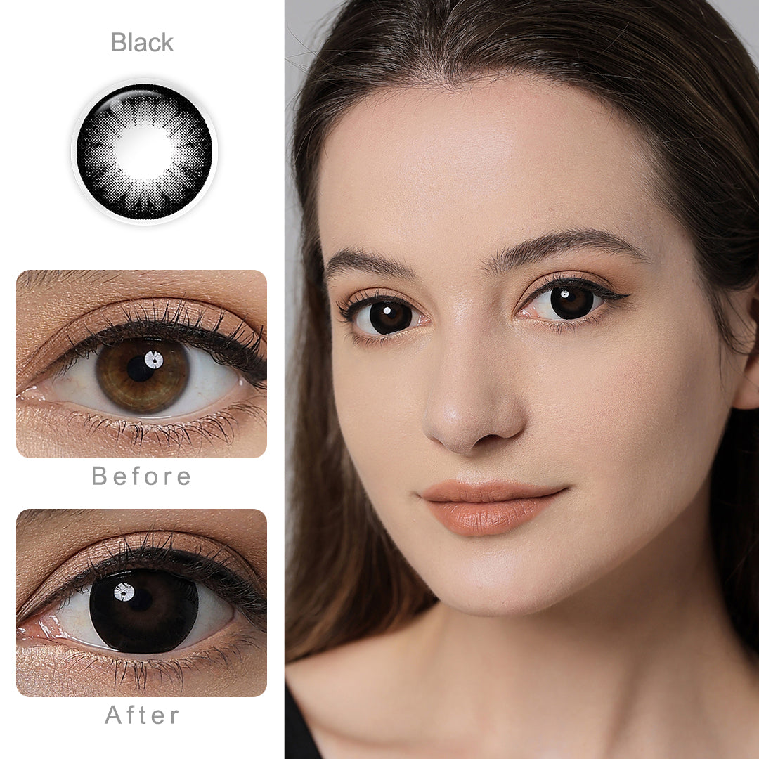 Supersize Black Colored Contacts - Image 2 | Colored Contacts | FreshGo