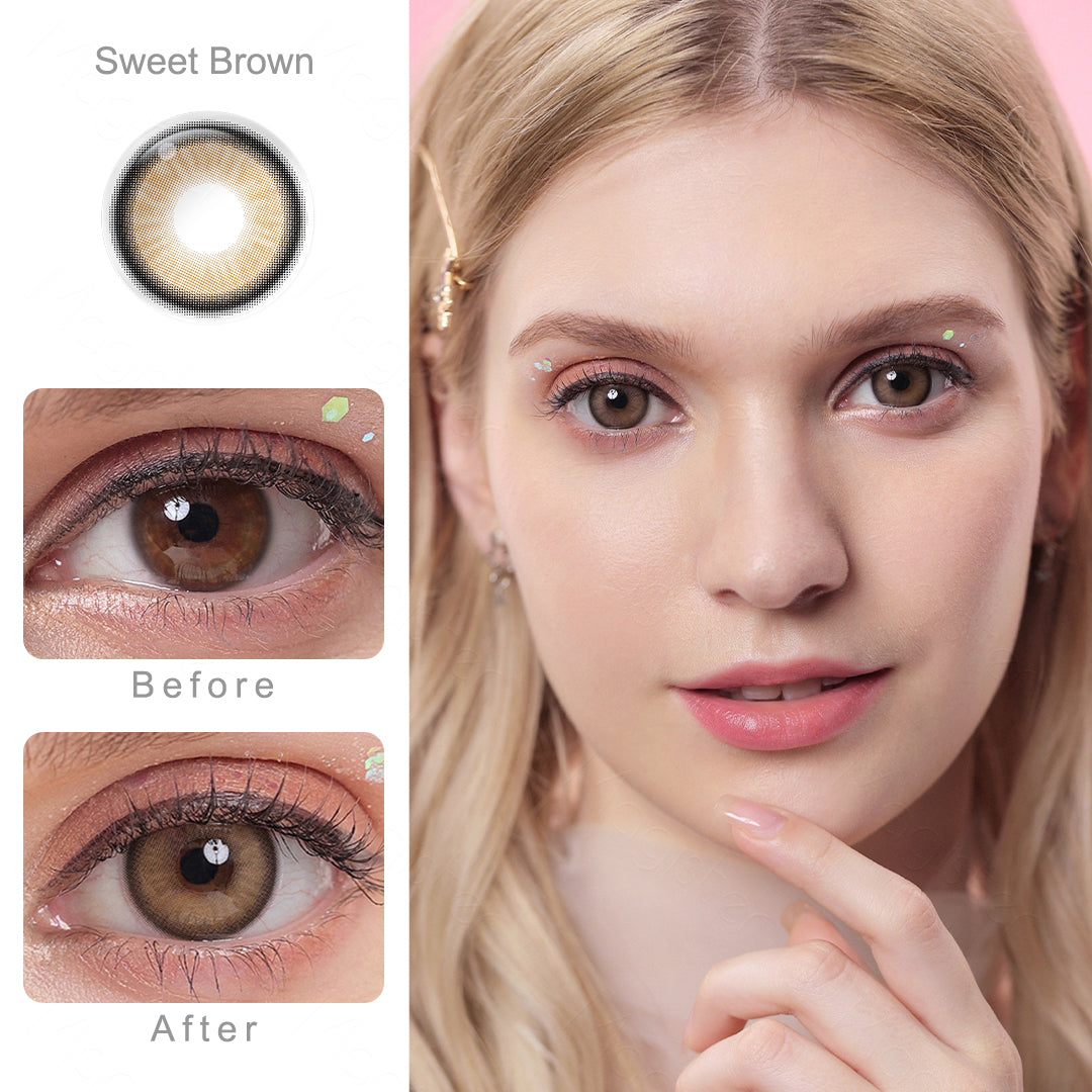 Luna Sweet Brown Colored Contacts - Image 2 | Colored Contacts | FreshGo