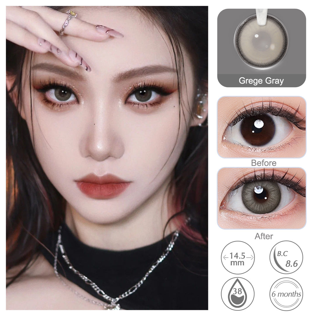 Luna Grege Gray Colored Contacts - Image 2 | Colored Contacts | FreshGo