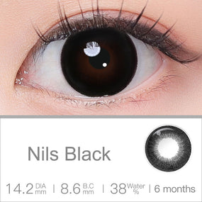 NILS Black Colored Contacts | Colored Contacts | FreshGo