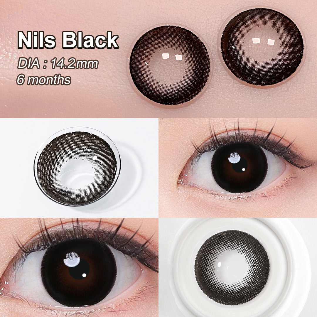 NILS Black Colored Contacts - Image 3 | Colored Contacts | FreshGo