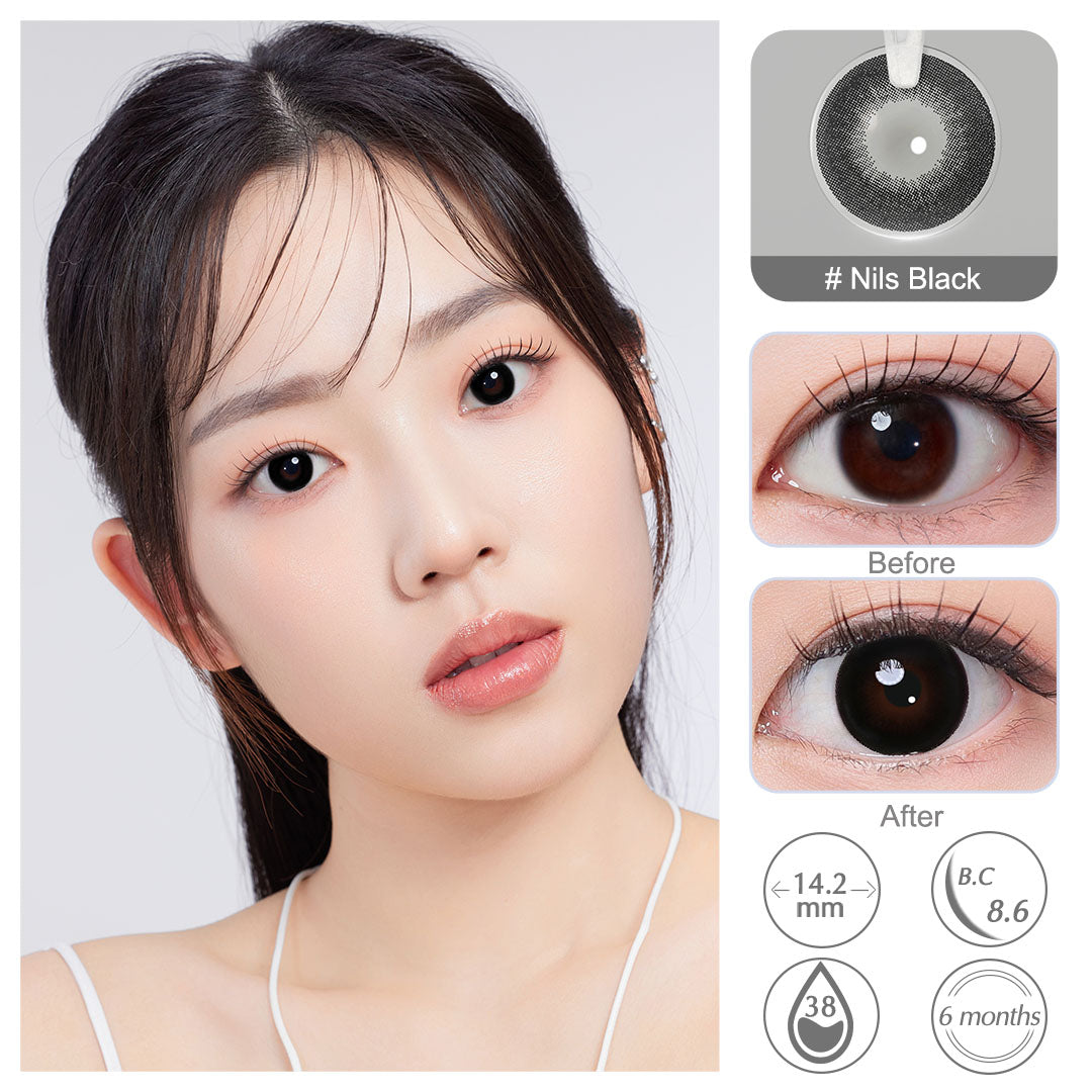 NILS Black Colored Contacts - Image 2 | Colored Contacts | FreshGo