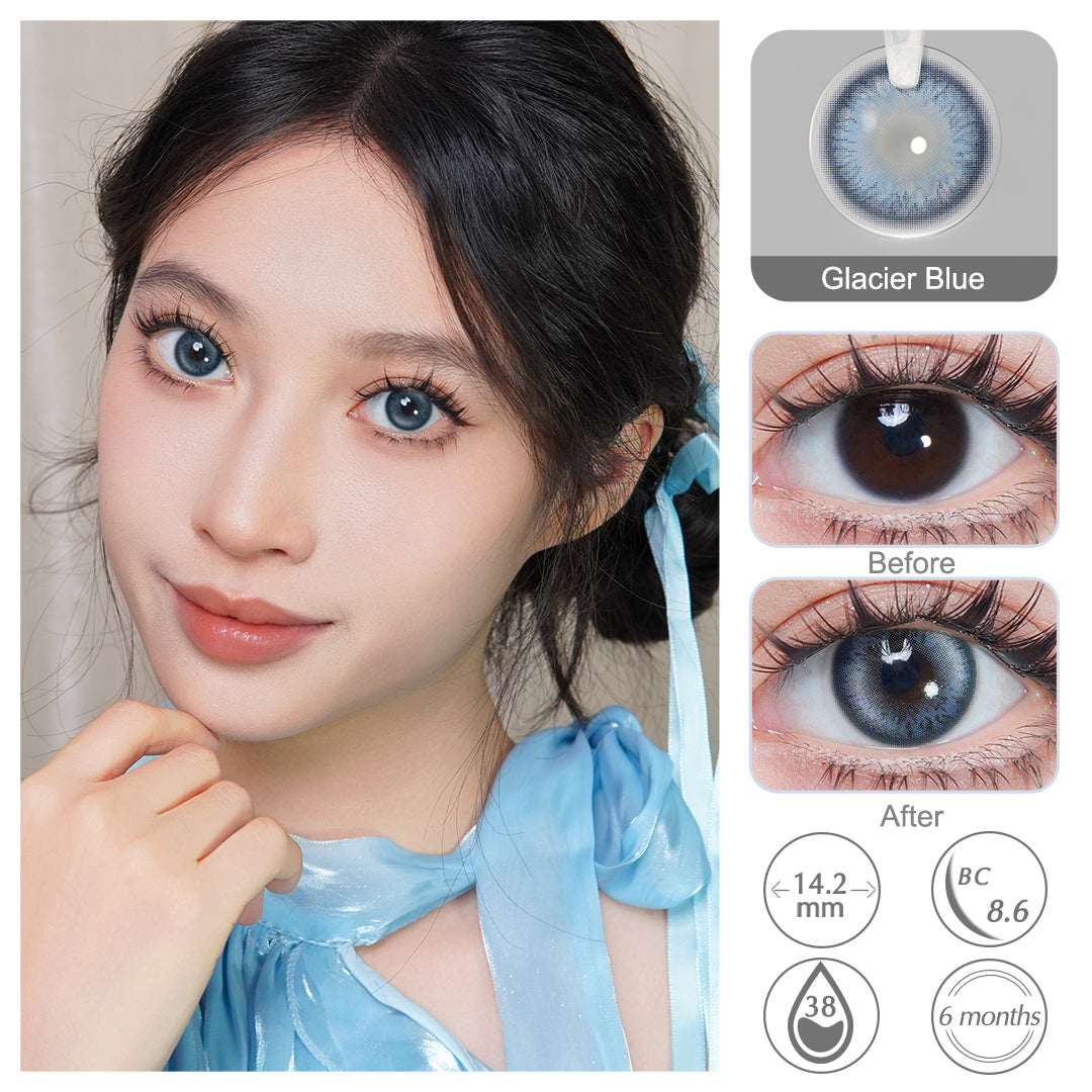 BLUSH GIRL Glacier Blue Colored Contacts - Image 4 | Colored Contacts | FreshGo