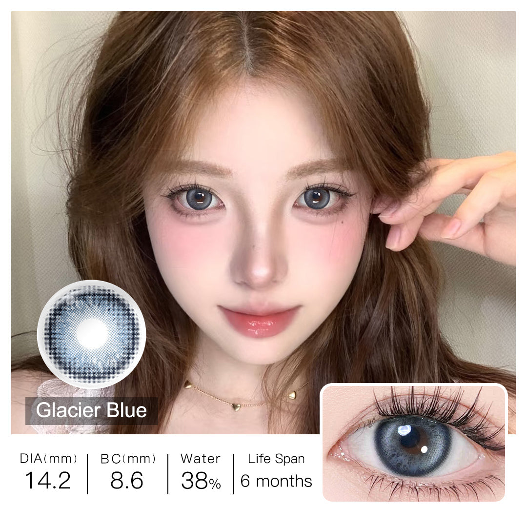 BLUSH GIRL Glacier Blue Colored Contacts - Image 2 | Colored Contacts | FreshGo