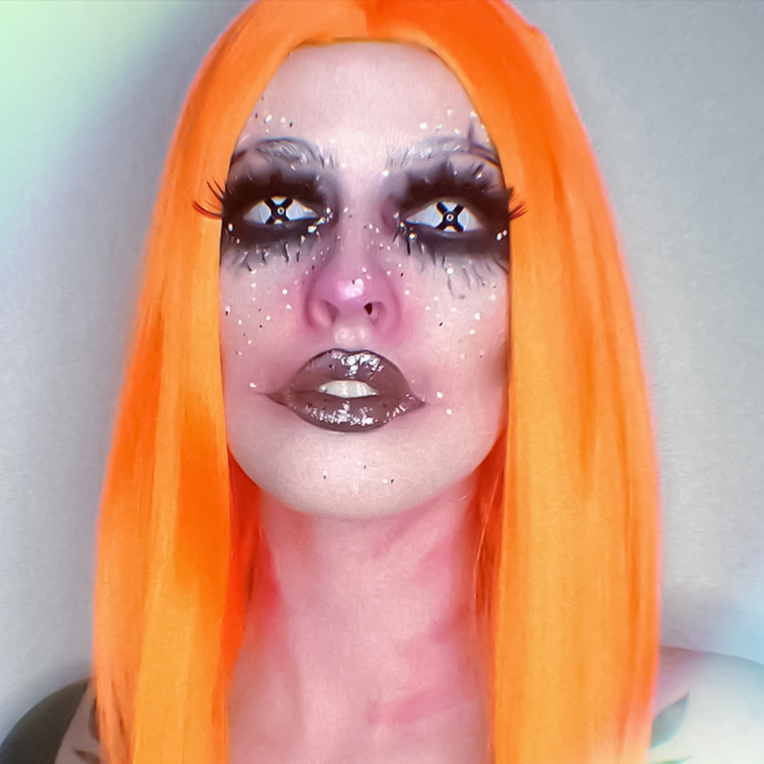 Black and White Cross Halloween Contacts - Image 4 | Colored Contacts | FreshGo