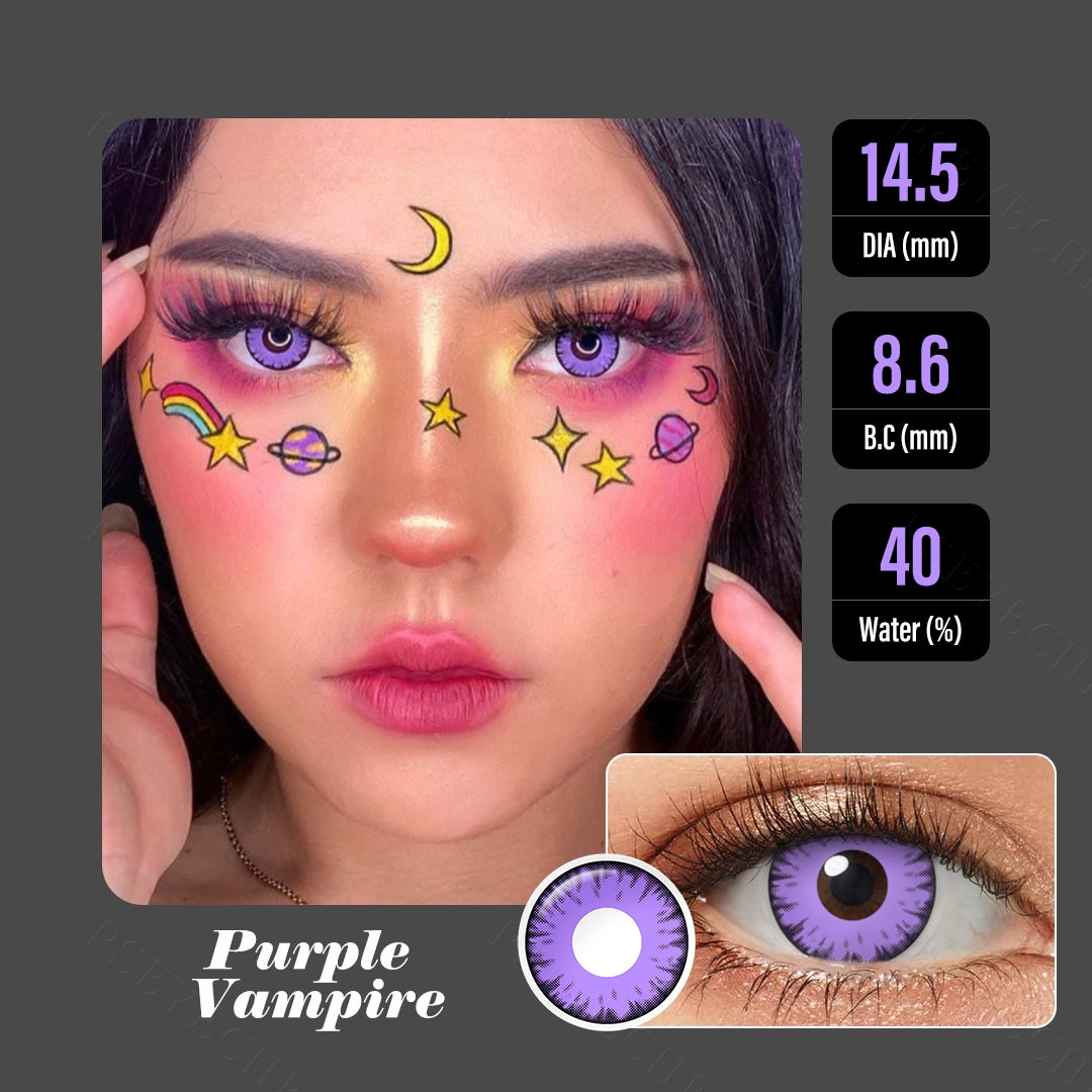 Purple Vampire Halloween Contacts for Twilight - Image 2 | Colored Contacts | FreshGo