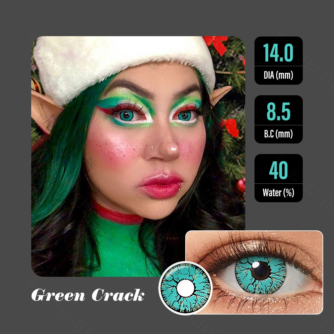 Green Crack Halloween Contacts - Image 4 | Colored Contacts | FreshGo
