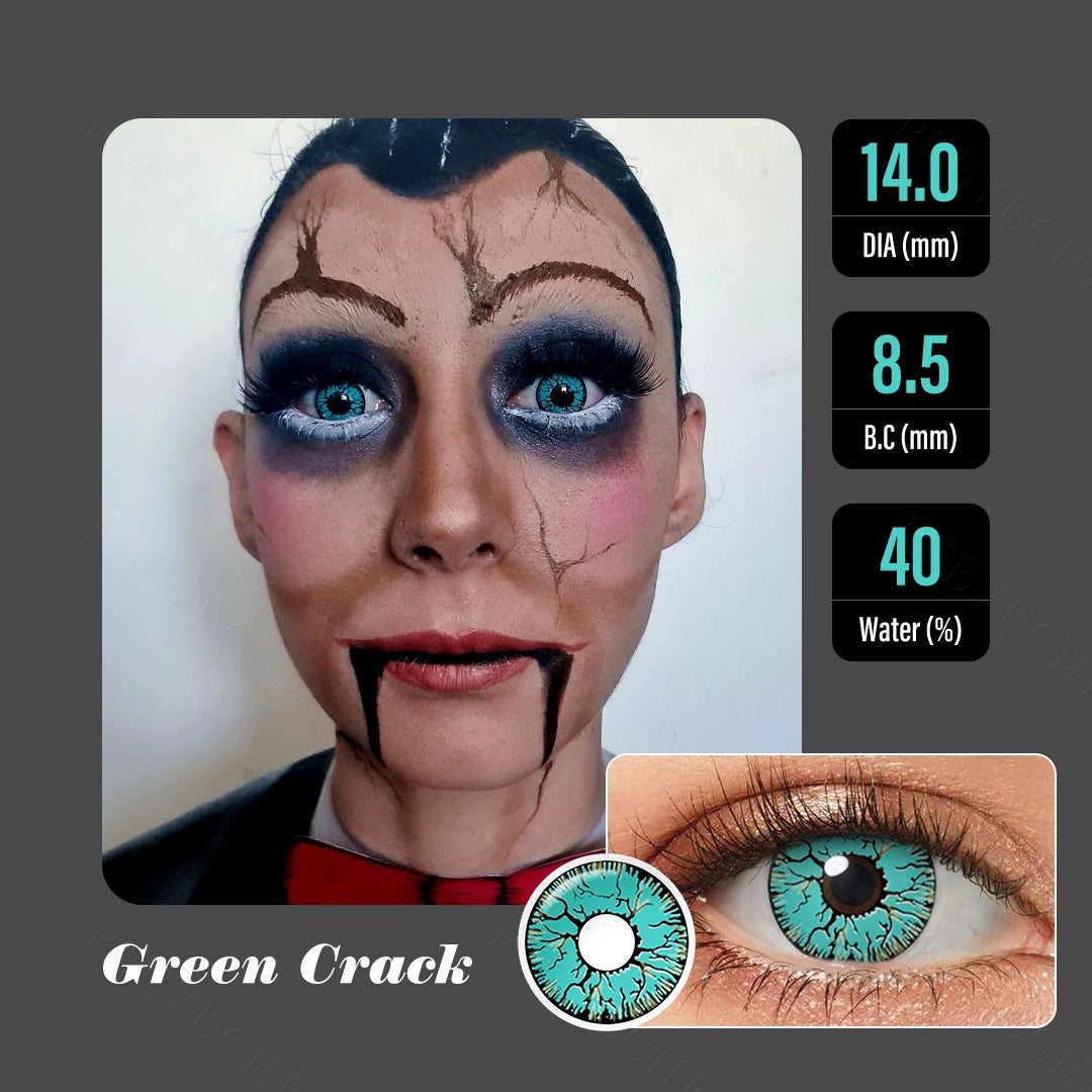 Green Crack Halloween Contacts - Image 5 | Colored Contacts | FreshGo