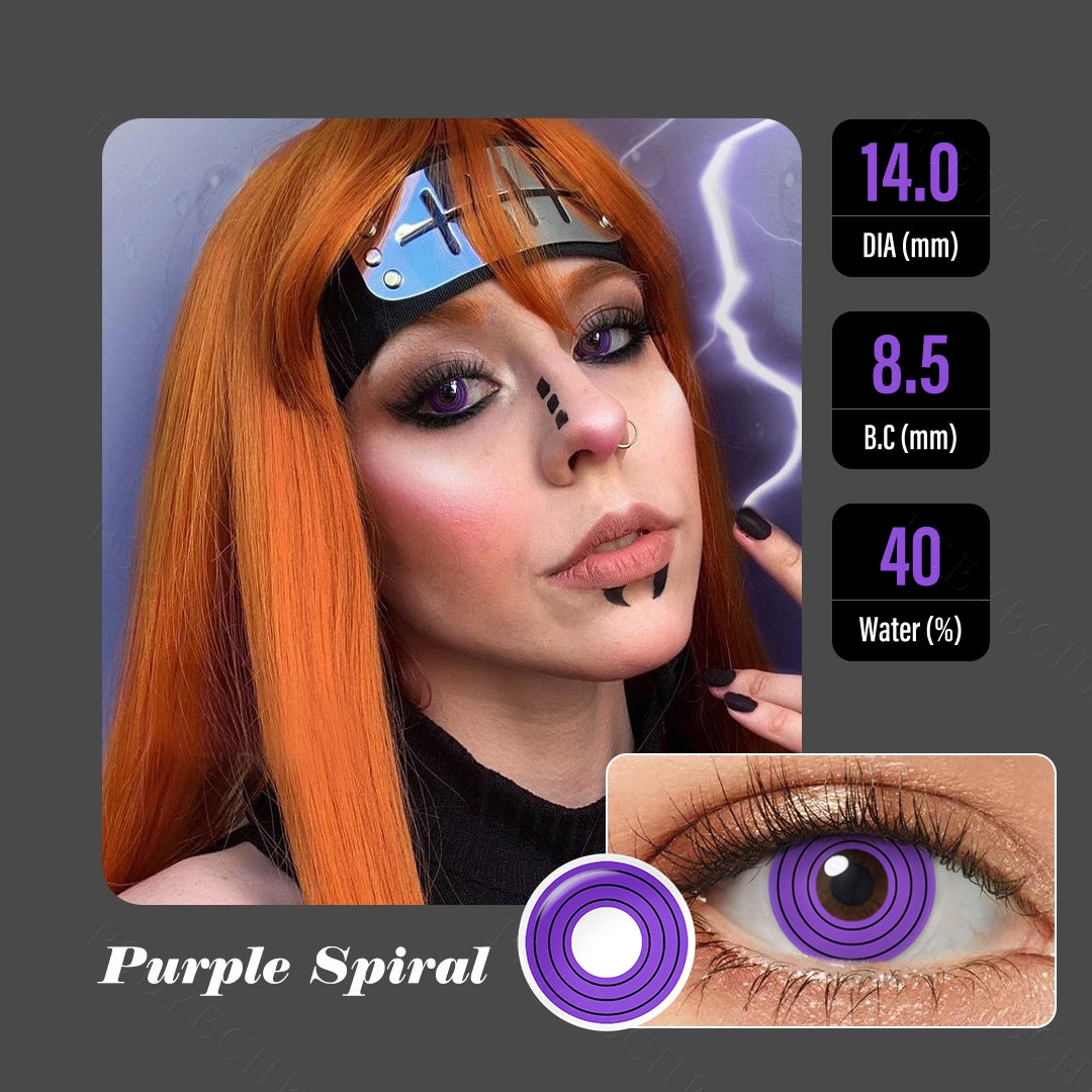 Rinnegan Purple Spiral Halloween Contacts - Image 3 | Colored Contacts | FreshGo