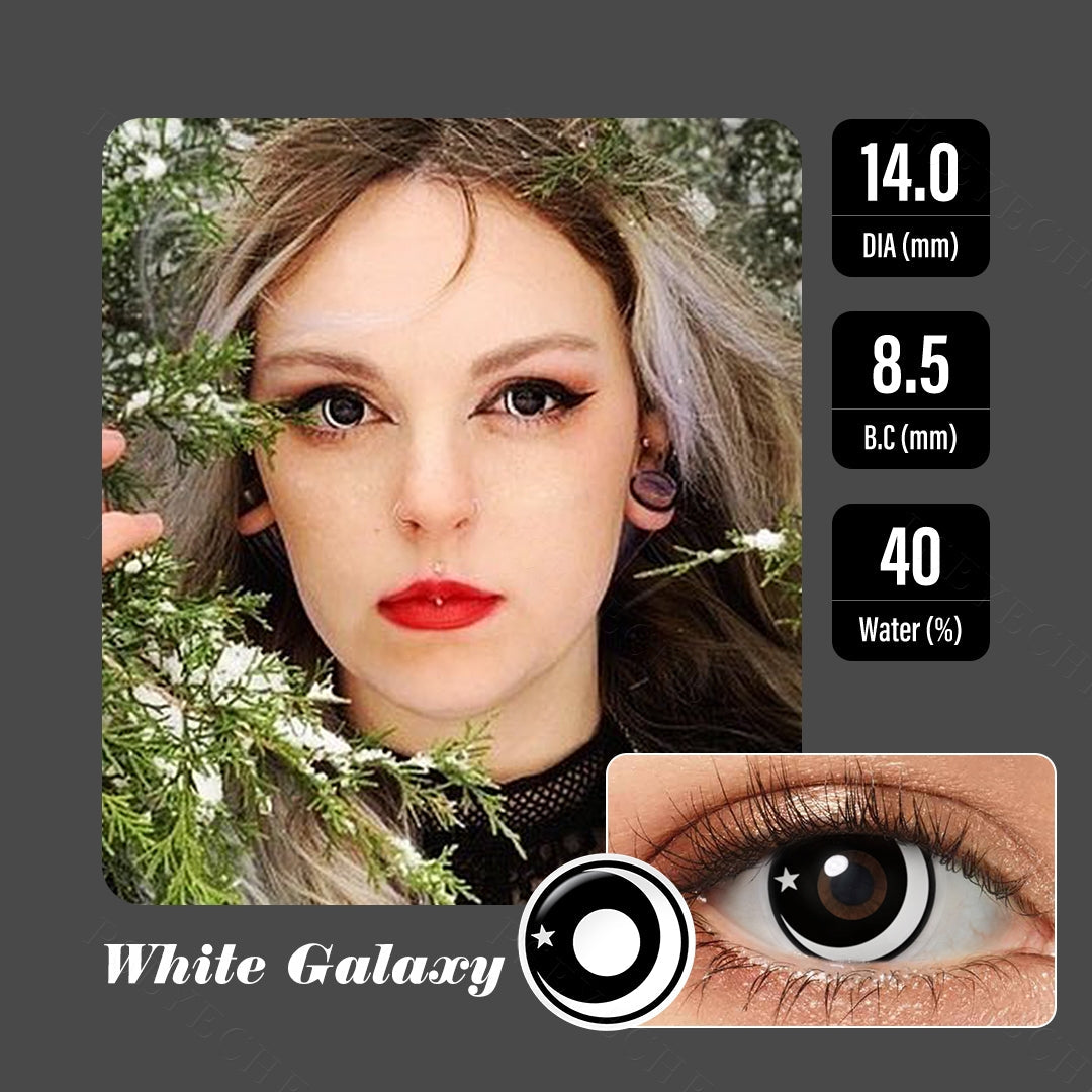 White Galaxy Halloween Contacts - Image 2 | Colored Contacts | FreshGo