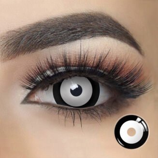 Black White Mini Sclera Contacts