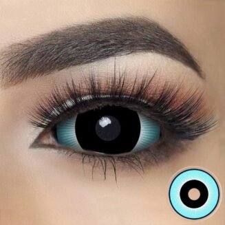 Black and Blue Sclera Halloween Contacts