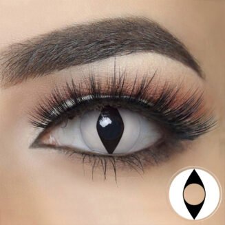 White Cat Eye Halloween Contacts