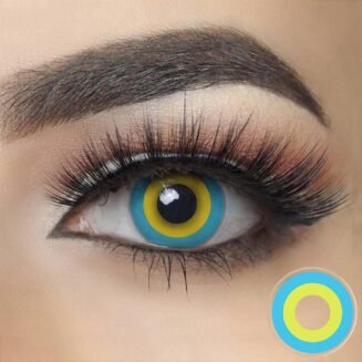 Blue Yellow Circle Halloween Cosplay Contacts