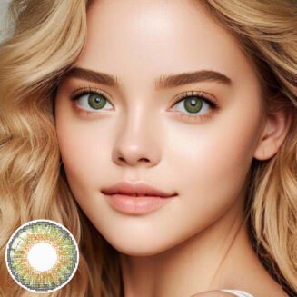 3 Tone Green Colored Contacts